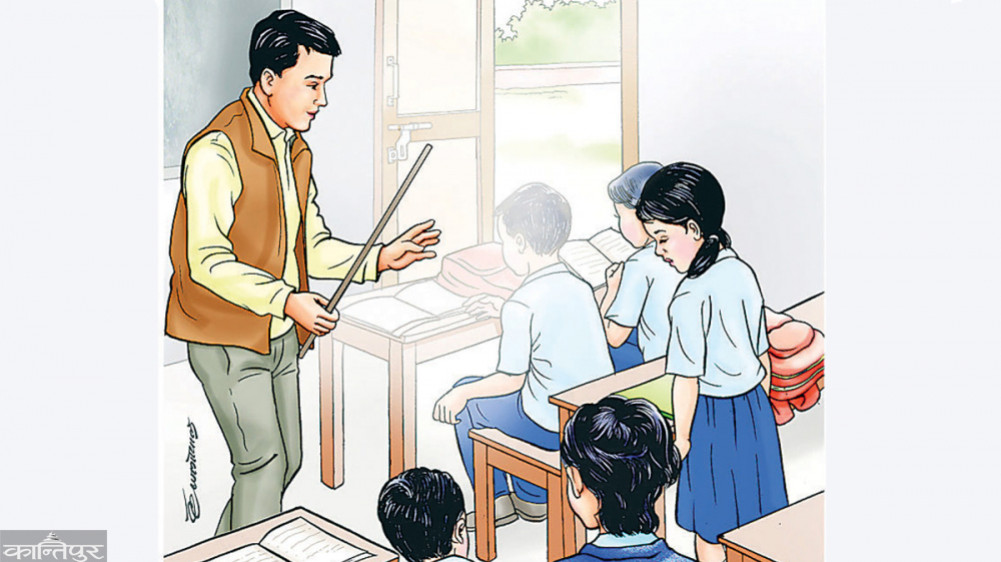 A teacher assaults a student at school