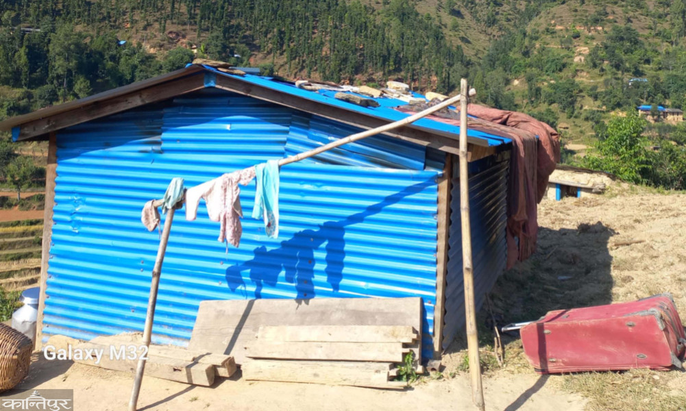 The earthquake victims of Salyan did not get the relief of building a temporary shelter