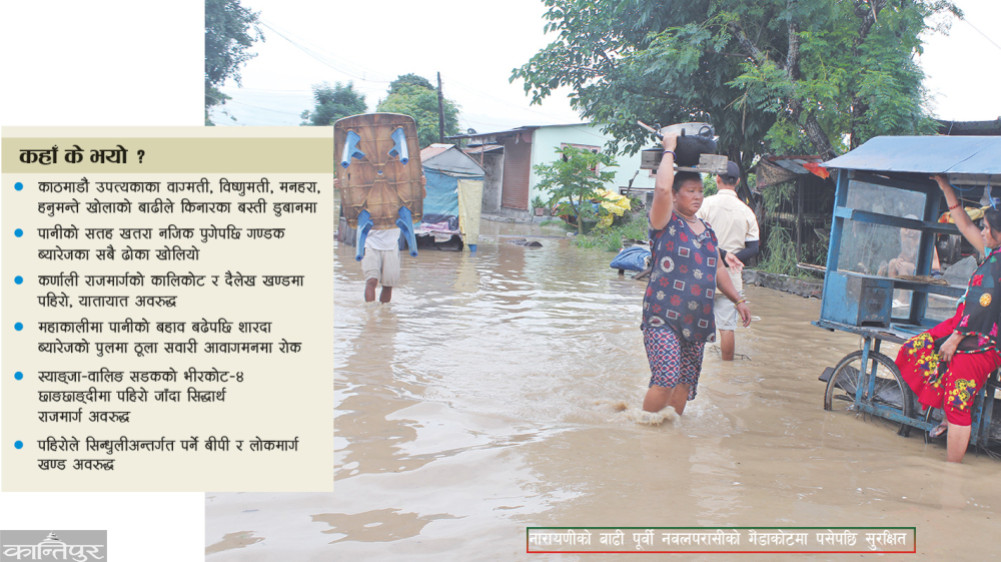 Landslides in the mountains, floods in the plains