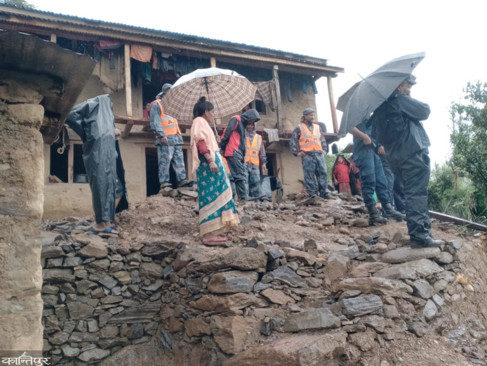 9 families displaced in Achham due to landslides