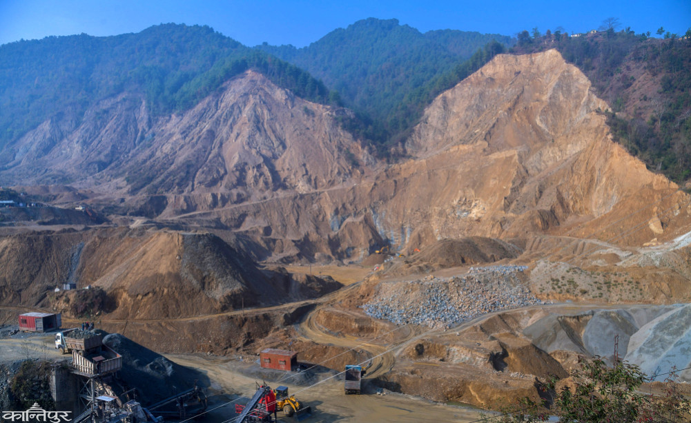 Illegal quarrying by deforestation