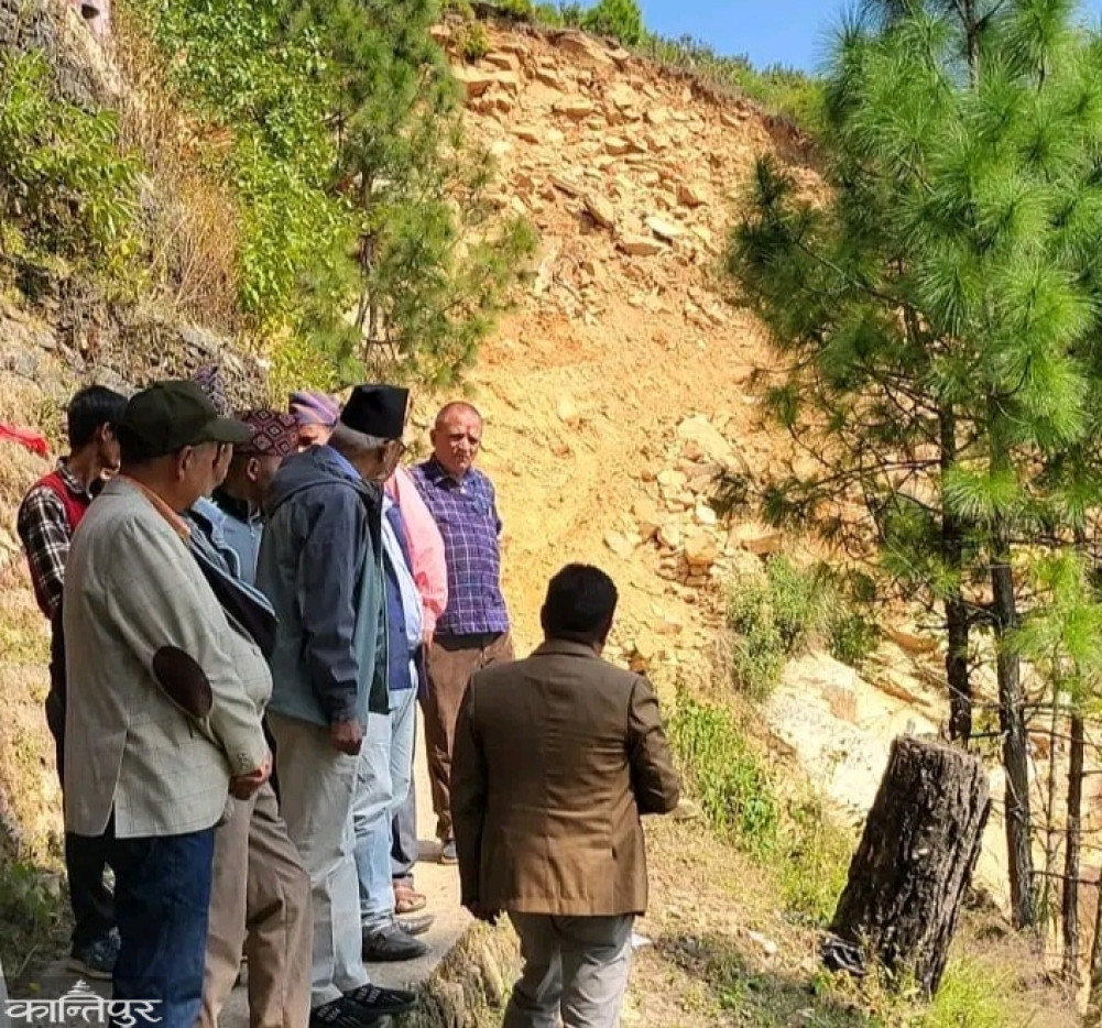 Discussion with locals about landslide management
