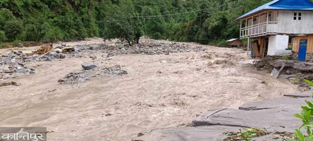 The flood in Raelwaling Khaela washed away 8 houses