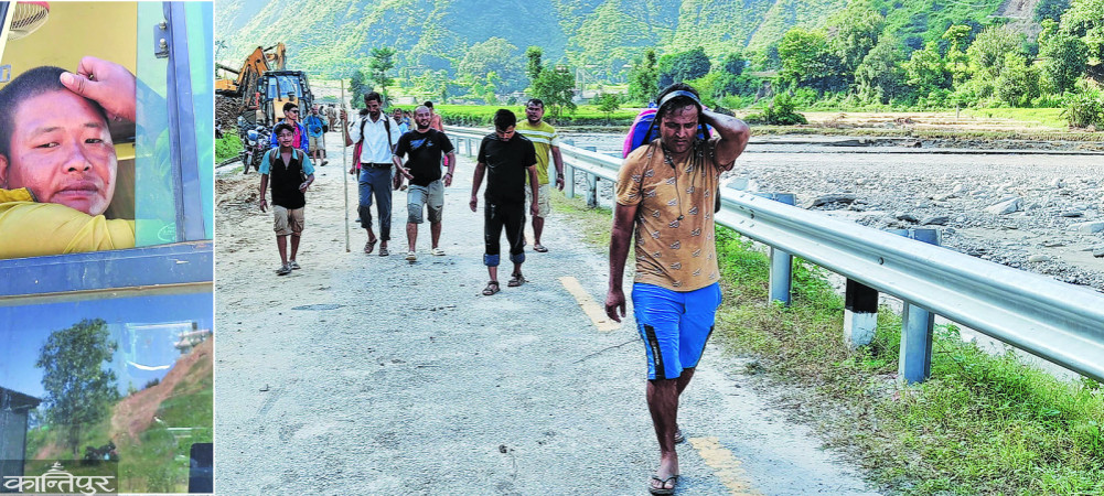 The passengers went to their destination on foot, where will the driver and co-driver go?