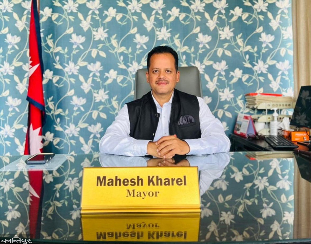 Panchkhal mayor's announcement to give 15 lakh rupees as salary to local level affected by flood and landslide