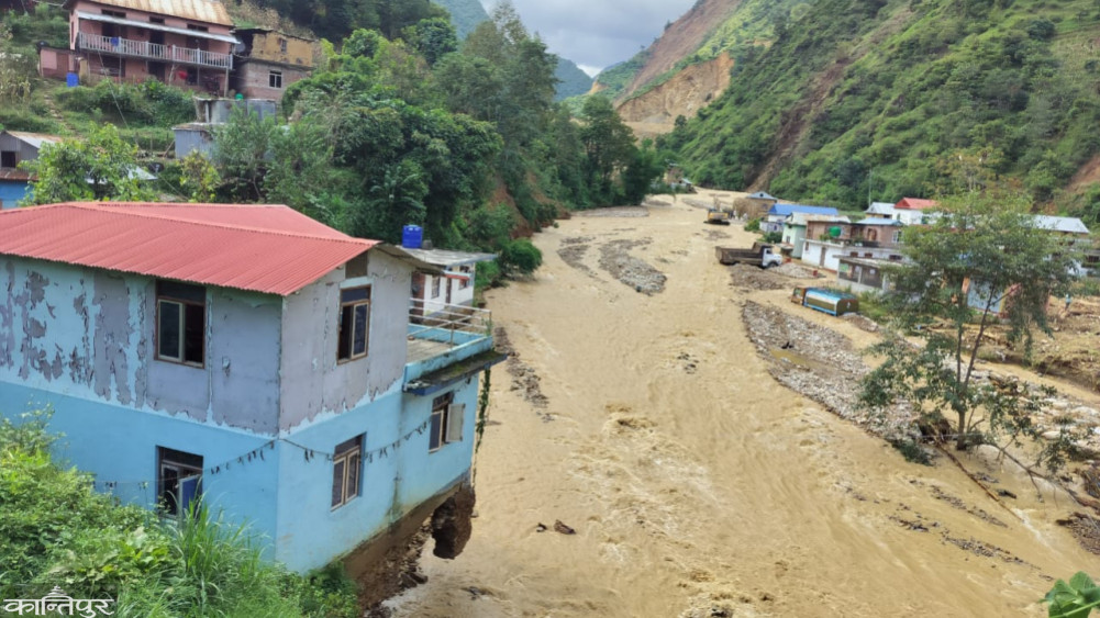92 schools in Kavre were damaged by the landslide