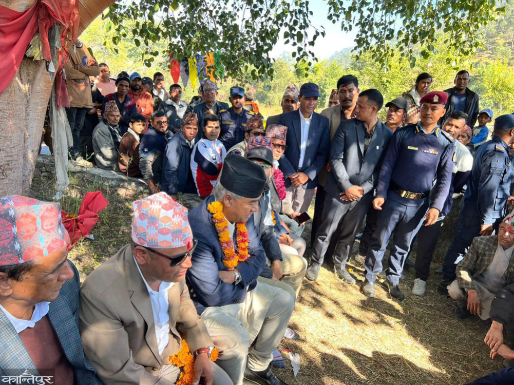 President Deuba swung at the birth square