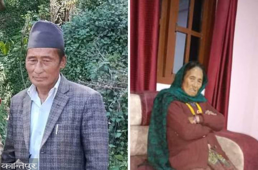 Lisankhu-3's former ward president couple died when their house was destroyed by a landslide