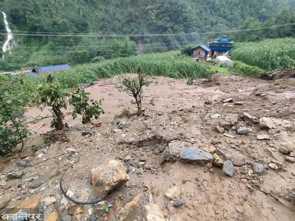 Landslide in Taplejung: 342 displaced from 81 houses in nine days