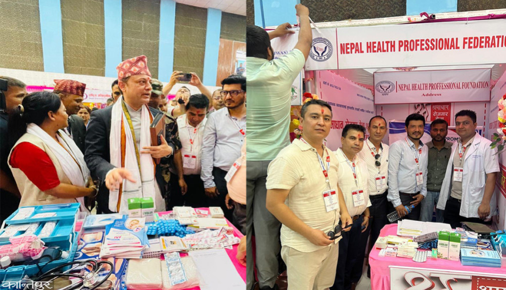 Crowd of employers and workers at Shramadhan fair