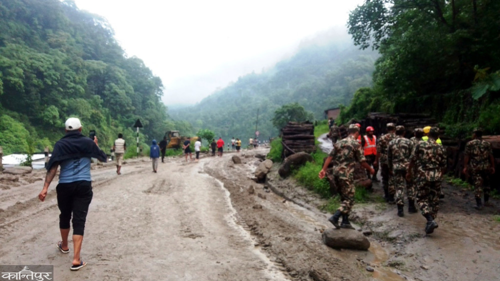 Kodari highway blocked after Beilibridge of Khagdal was washed away