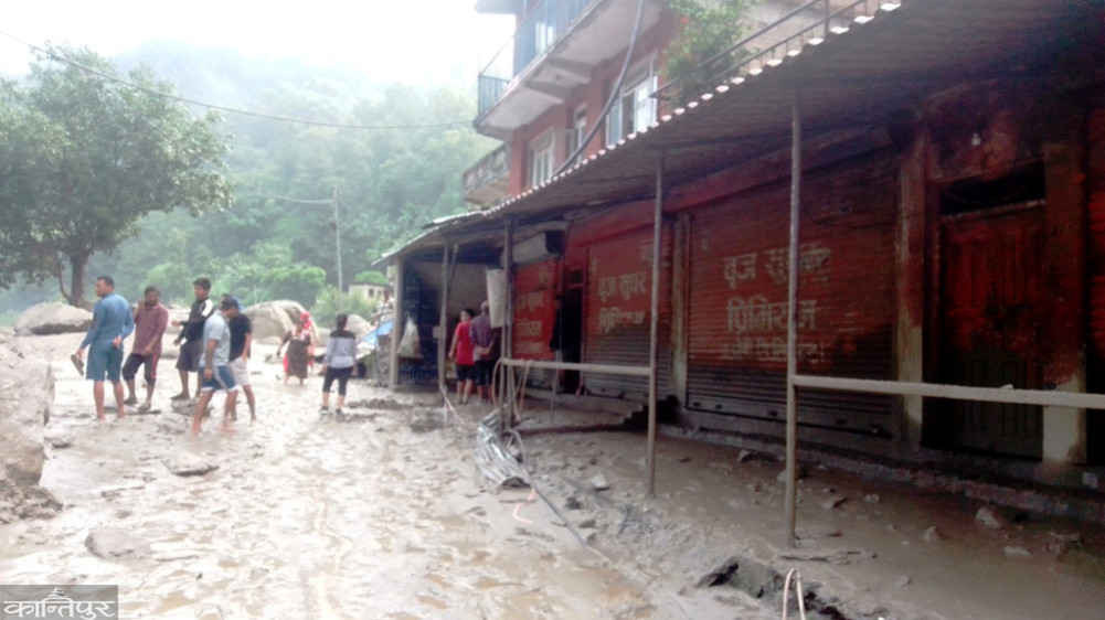 Kodari highway blocked after Beilibridge of Khagdal was washed away