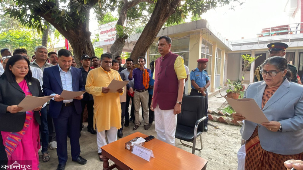 Cabinet expansion in Madhesh province, three ministers and one state minister took oath