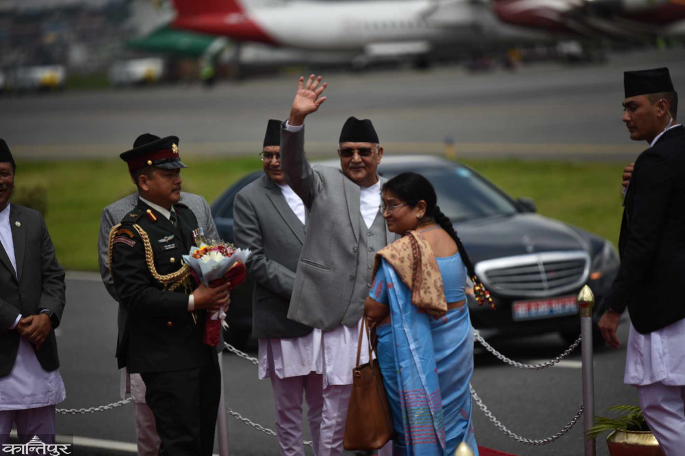 Prime Minister Oli left for America to attend the United Nations General Assembly