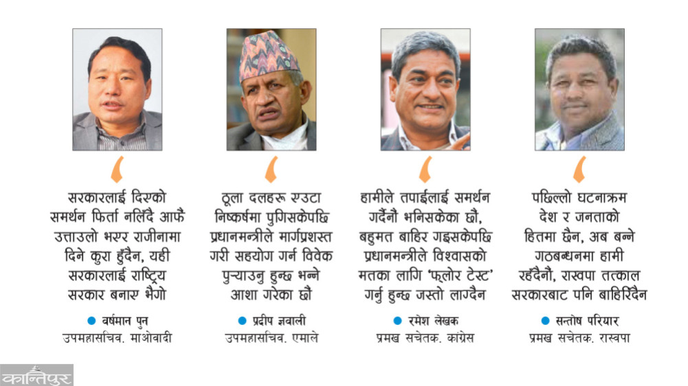 Dahal will not resign, RSVP will not leave the government