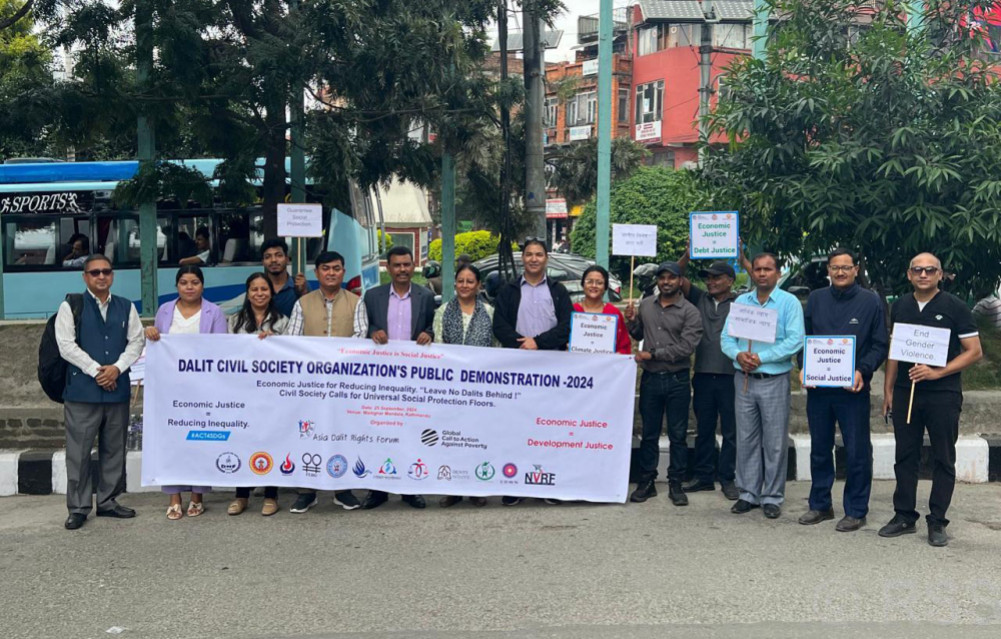 Demonstration of Dalit civil society demanding economic justice