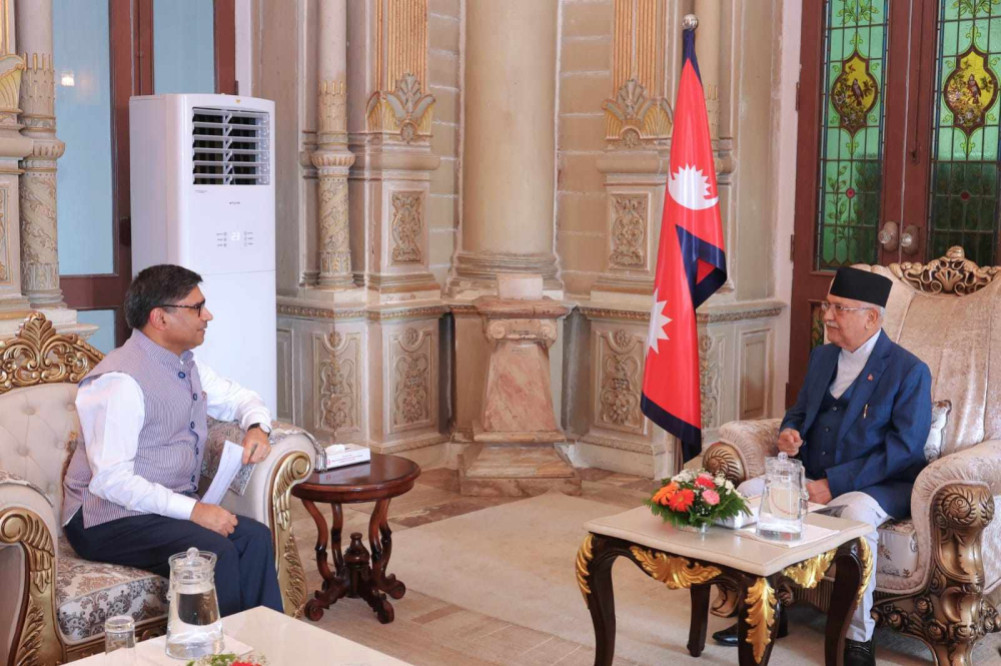 Courtesy meeting of Indian Foreign Secretary Misri with Prime Minister Oli