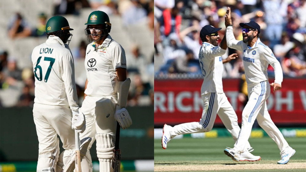 Test between Australia and India in exciting mode