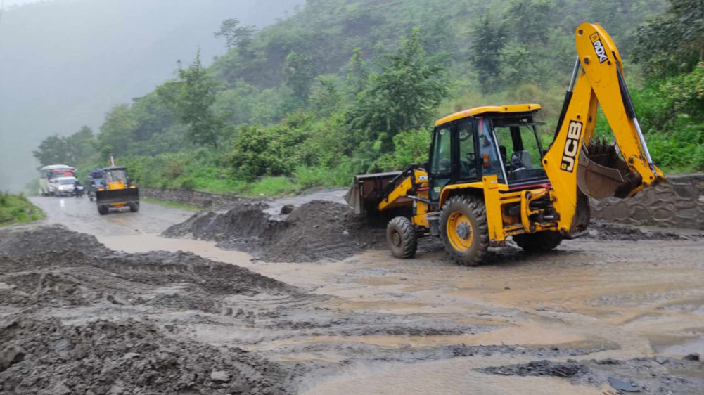 One-way operation of BP and Araniko Highway blocked due to rain