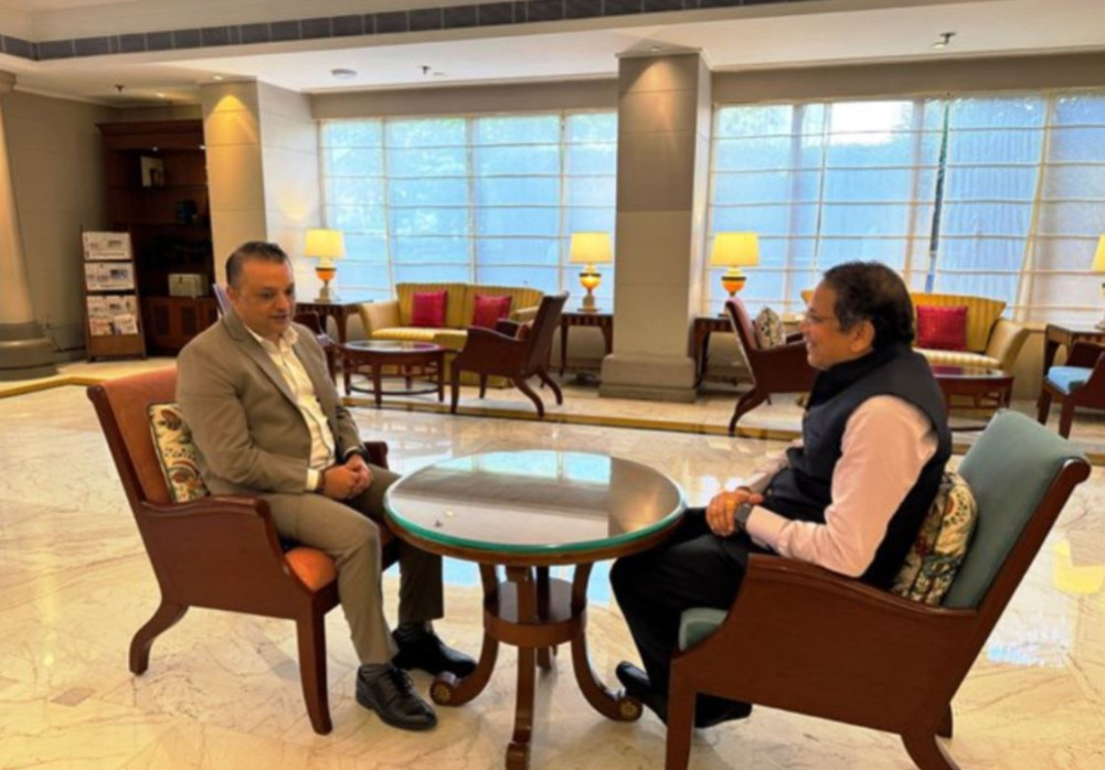 A meeting between Congress General Minister Thapa and BJP's foreign affairs chief Chathaiwale