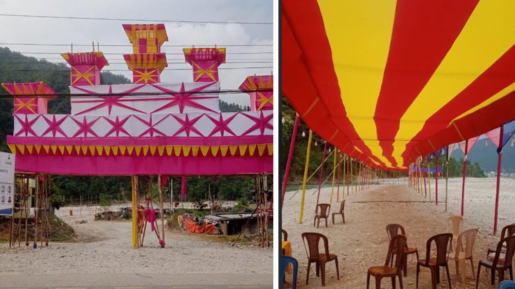 Final preparations to celebrate Chhath at Raptithat of Hetaunda