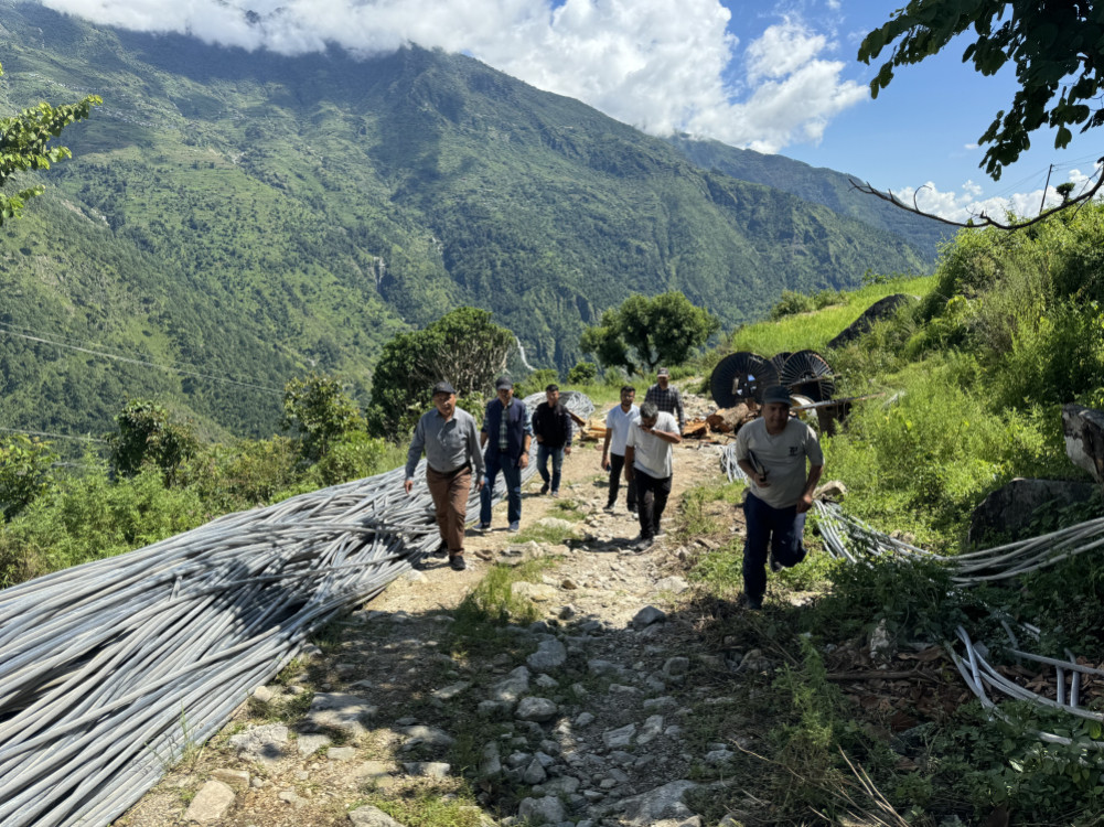 Chilime-Trishuli 220 KV transmission line construction in final stage