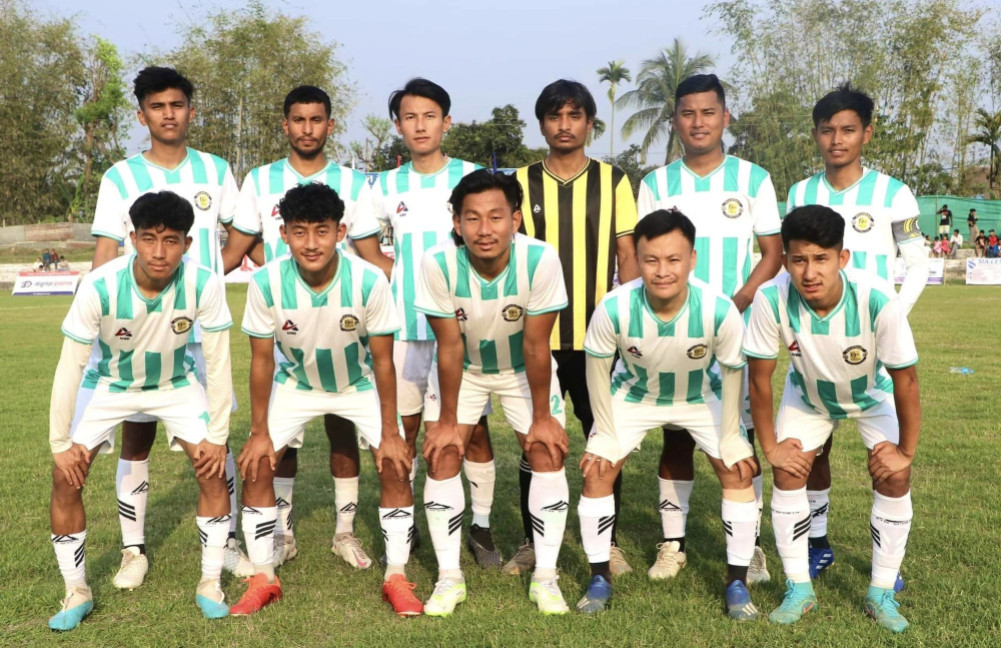 Dharan Football Club in the semifinals of the Bharaul Gold Cup