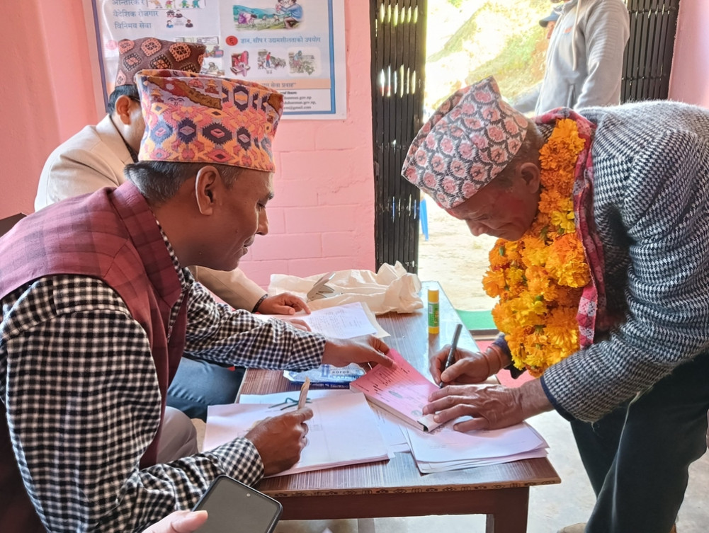 Registration of candidature of three major parties including independents in Duhu-5