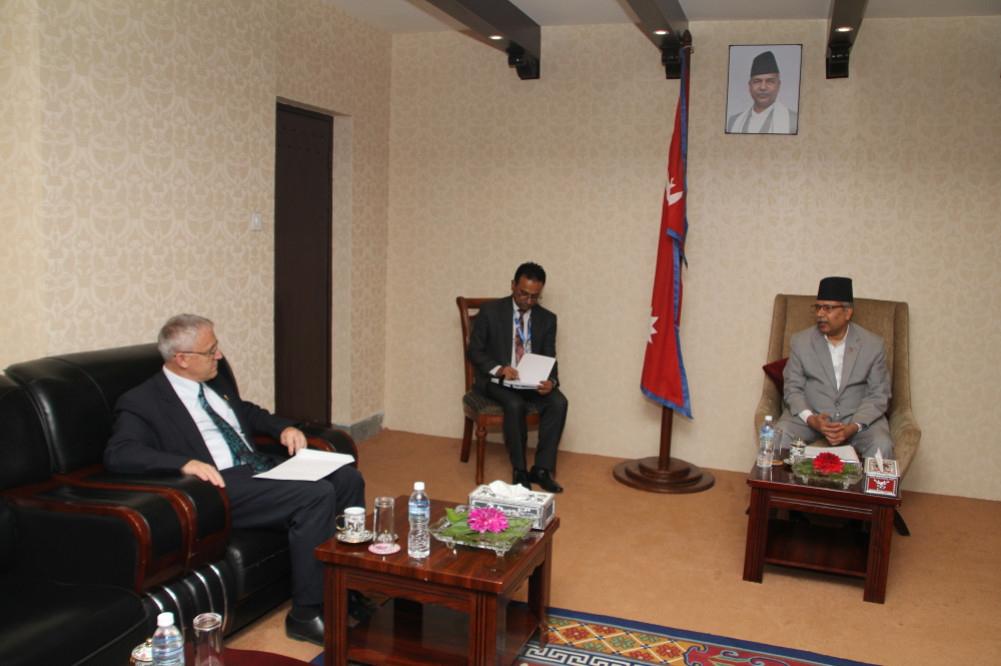 Meeting between Vice President Yadav and Ambassador Goldberger of Israel