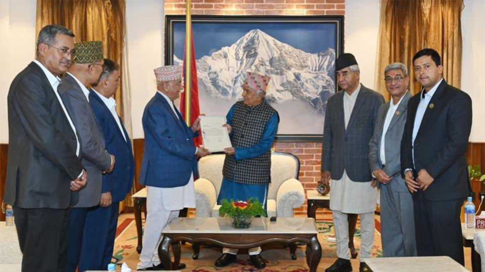 Submit Oli's claim to the Prime Ministership