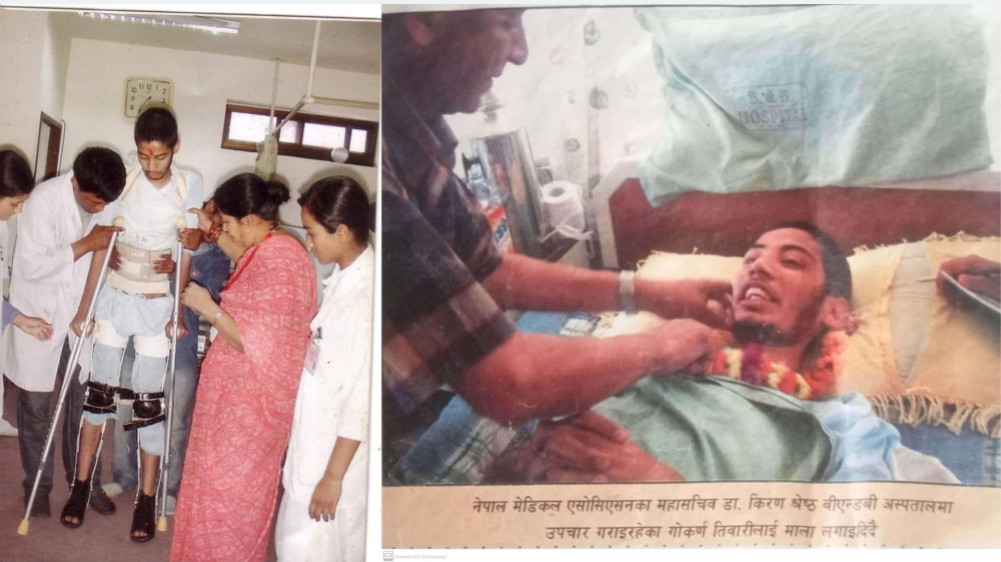Those three bullets taken in Baneshwar during the democratic protest...