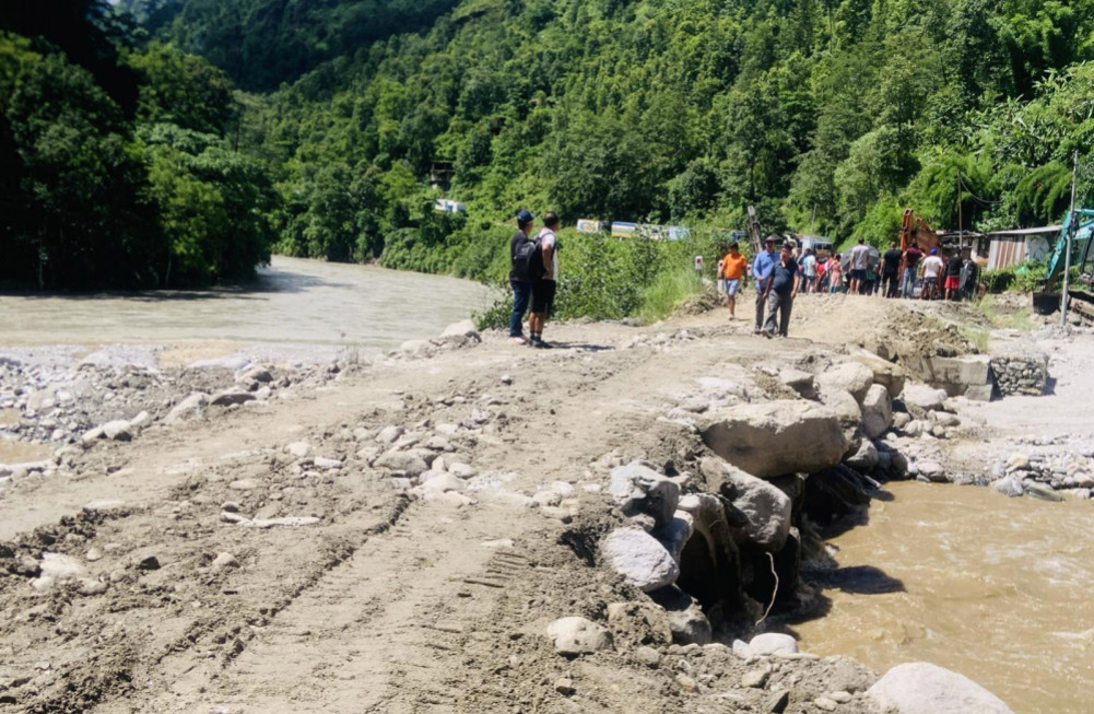 Two days later, the Khagdal road section connecting the border area was opened