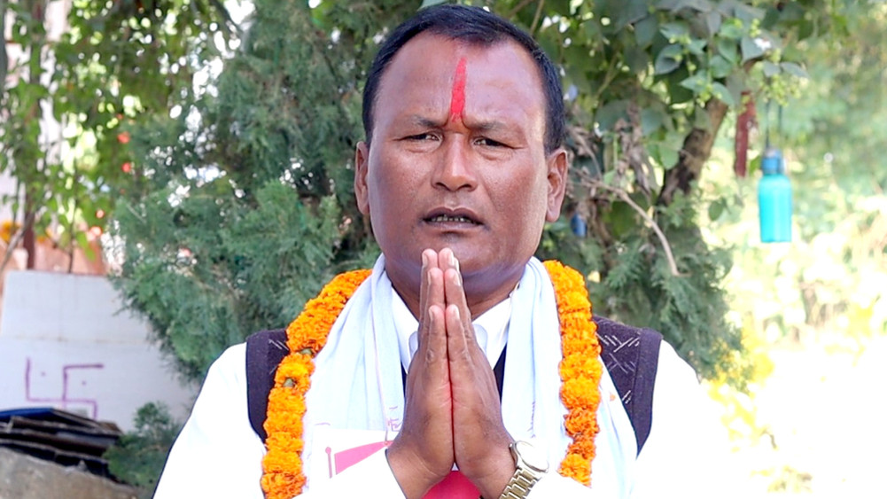 Namonarayan Majhi of the Maoist Center won the post of Gramthan rural municipality chairman of Morang