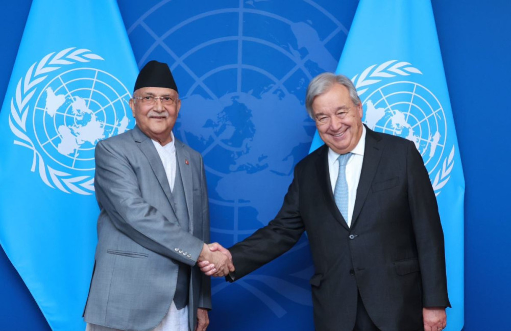 Prime Minister Oli's meeting with UN Secretary General Guterres