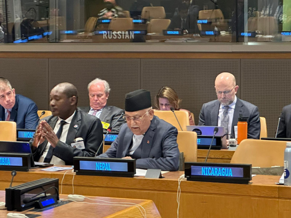 Prime Minister Oli urges major countries to take responsibility for climate change