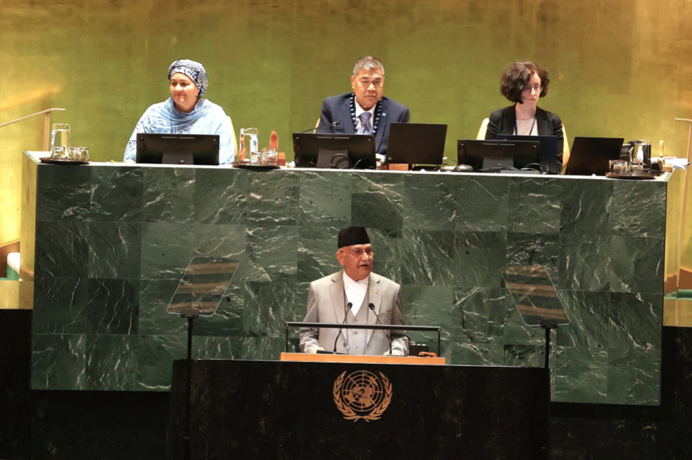 Prime Minister Oli's emphasis on the effects of climate change in Nepal and compensation