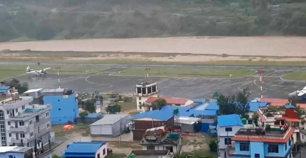 Flooding at Manthali Airport