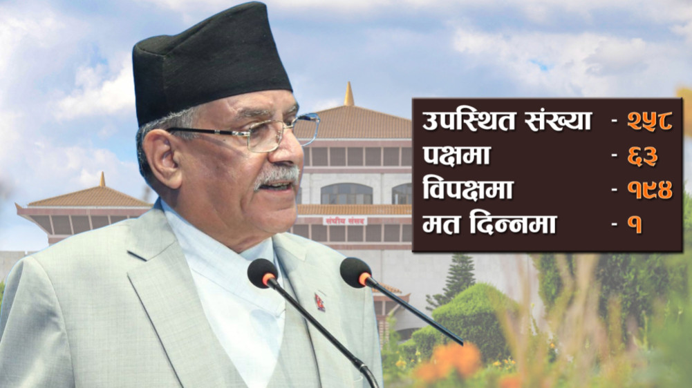 Dahal did not get a vote of confidence, dismissed as Prime Minister