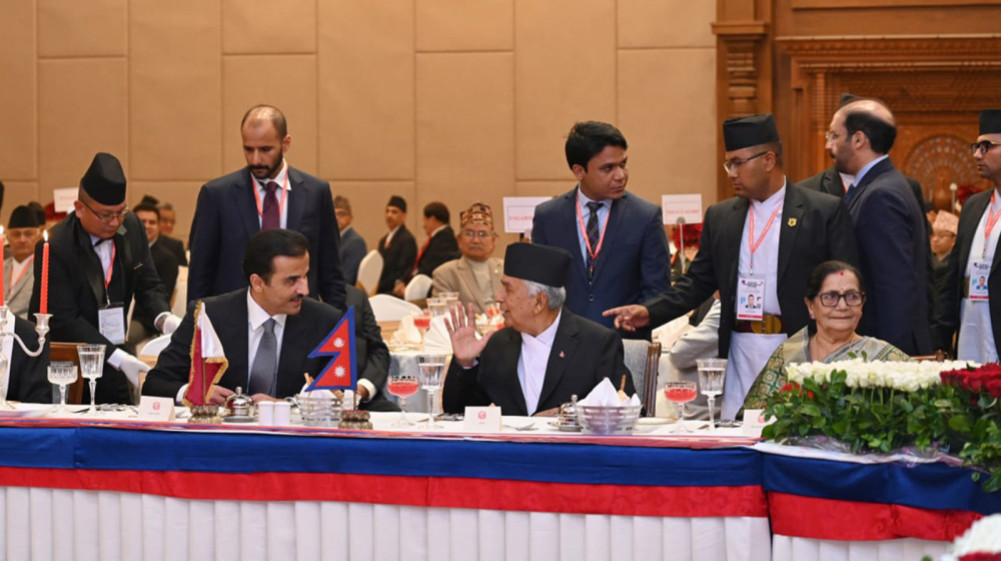 Dinner hosted by the President in honor of the Emir of Qatar