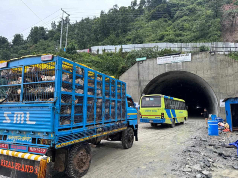 Passengers stranded in Dhading are being brought to Kathmandu through the tunnel