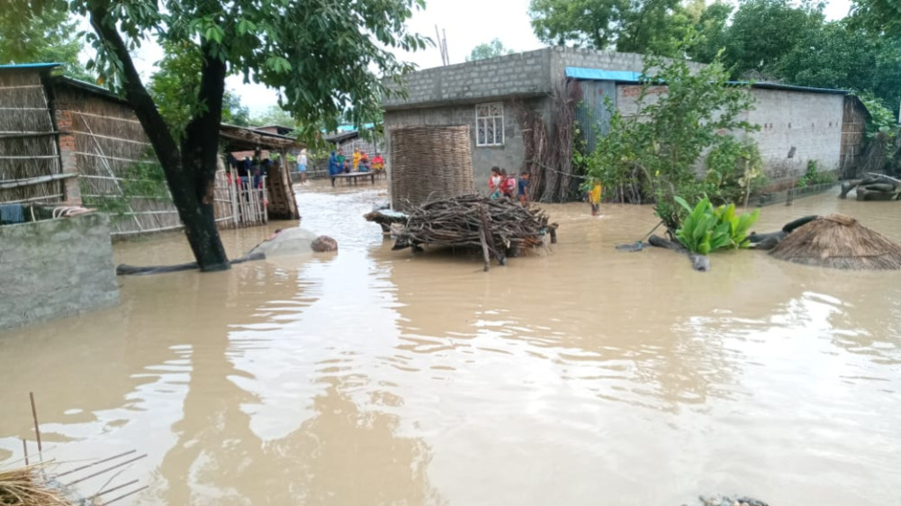 Susta village still under water