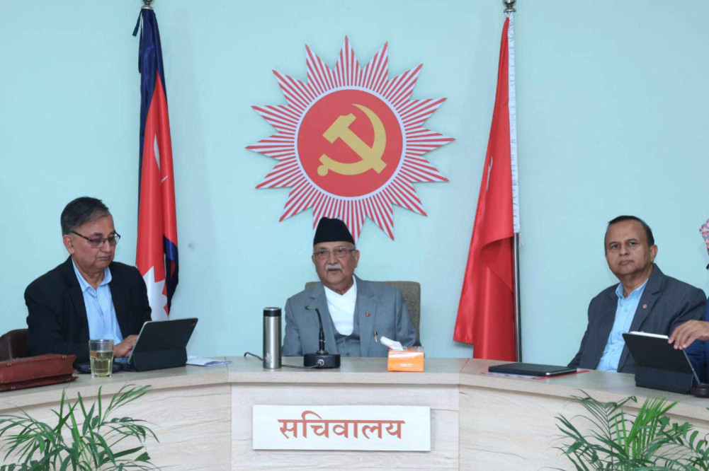 Oli's briefing at the party secretariat: All-round attacks on the government and UML began