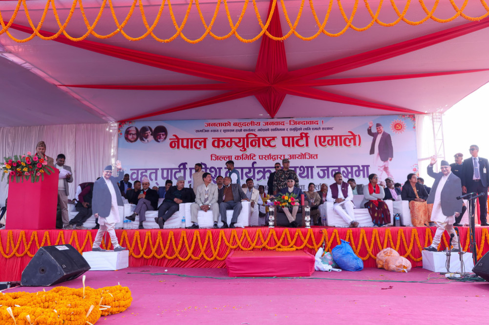 Former chairman of Sakhuwa Prasauni Rural Municipality Jaiswal in UML