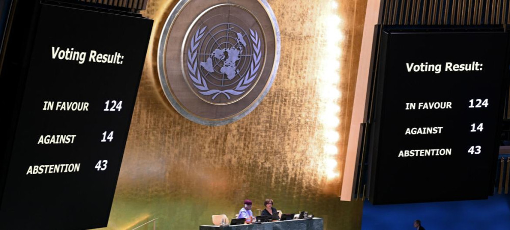 The UN passed a resolution that Israel should withdraw from the Palestinian territories within 1 year