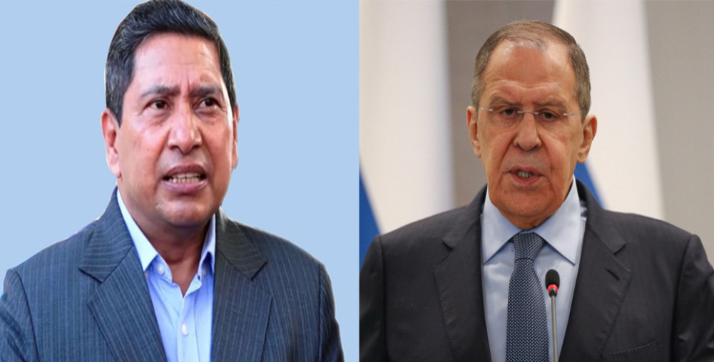 Telephone conversation between Foreign Minister Shrestha and Russian Foreign Minister Lavrov