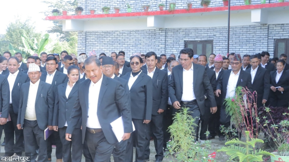 CPN central committee meeting in self-produced uniform
