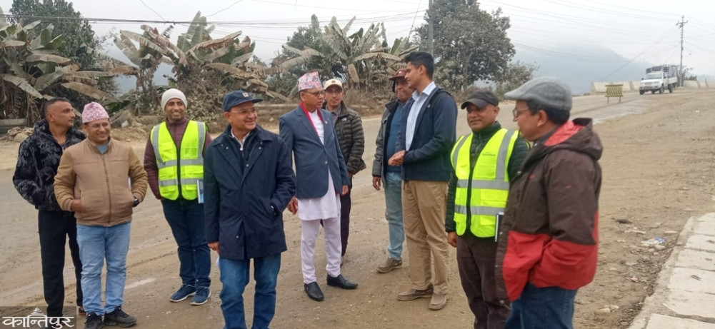 Minister Dahal's instructions to speed up the work on Nagadhunga-Muglin road