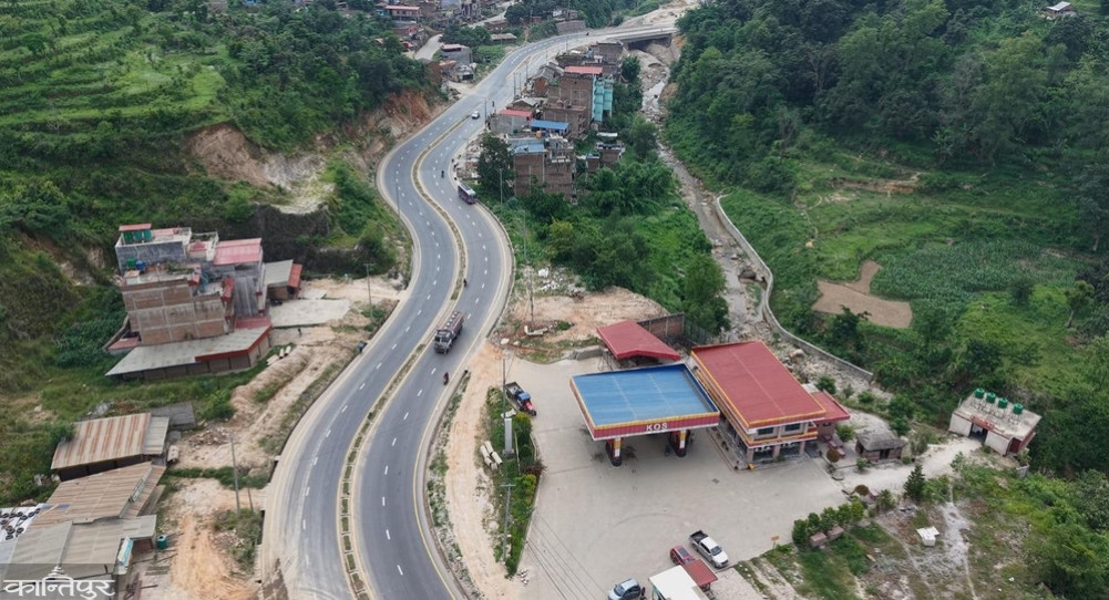Anbukhaireni-Jamune road is in the process of being extended