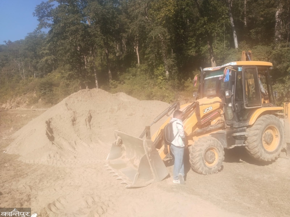 Police seize JCB used in illegal sand mining