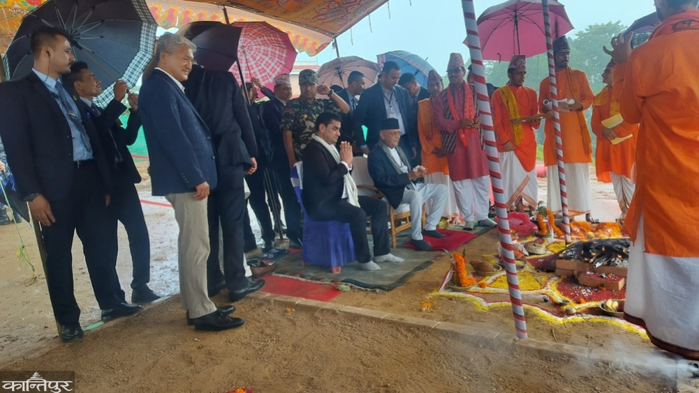 Foundation laying of 100-bed trauma center at Dhulikhel Hospital